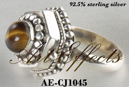 Manufacturers Exporters and Wholesale Suppliers of Sterling Silver Cremation Ring W/ Tiger Eye Stone  Uttar Pradesh